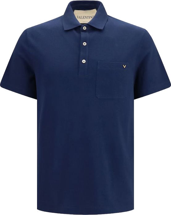Valentino Valentino Blue Cotton Polo Shirt