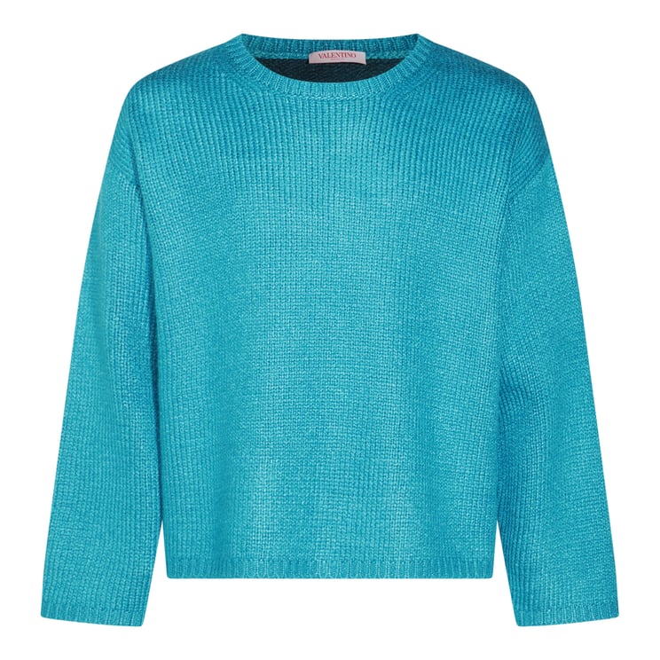 Valentino Silk Knit Sweater With Round Neckline And Long Sleeves