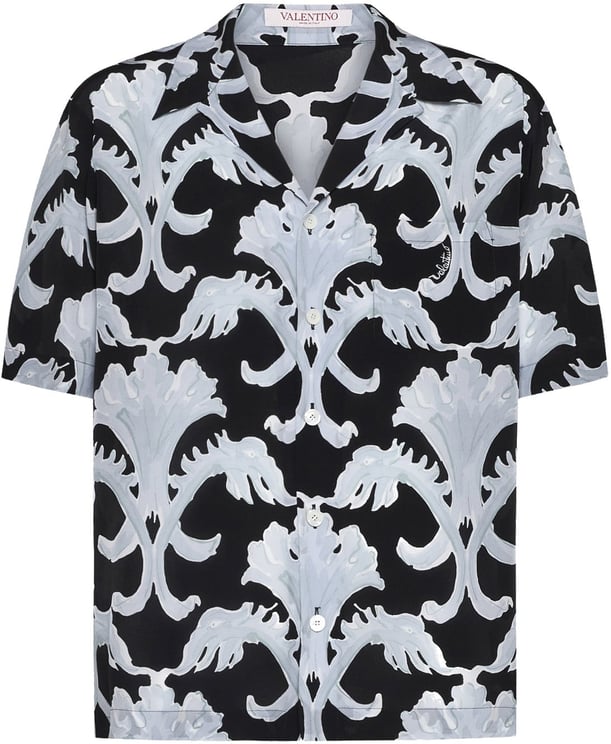 Valentino Valentino Garavani Metamorphos Wall Print Bowling Shirt