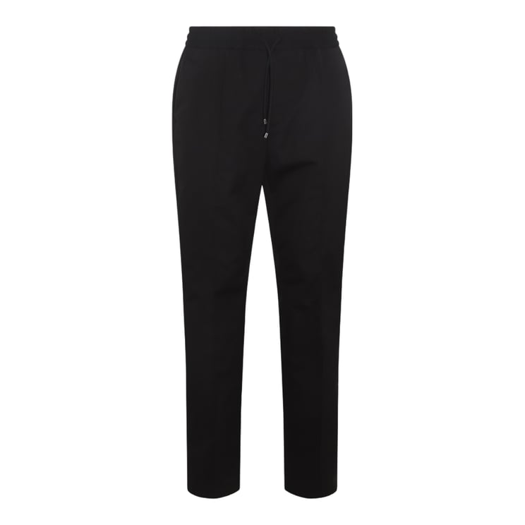 Valentino Tailored Black Trousers With Adjustable Drawstring And Buttoned Pockets