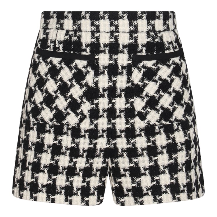 Valentino High-Waisted Houndstooth Shorts with Tailored Fit