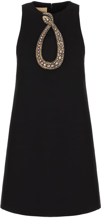 Valentino Valentino Garavani Black wool blend dress