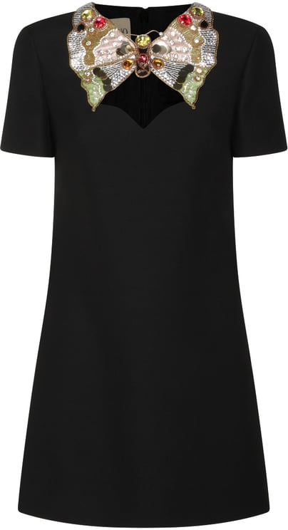 Valentino Black Wool Blend Dress