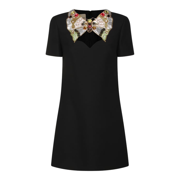 Valentino Black Wool Blend Dress