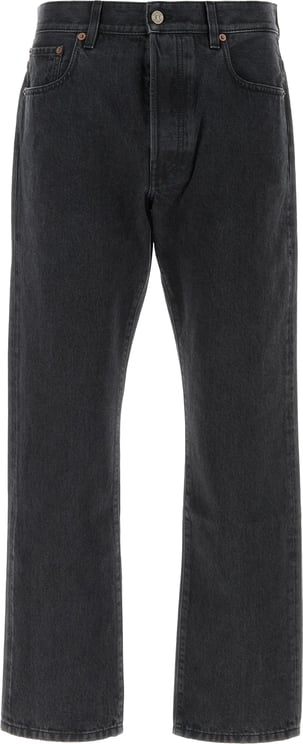 Valentino Black Denim 5 Tasche Washed Jeans