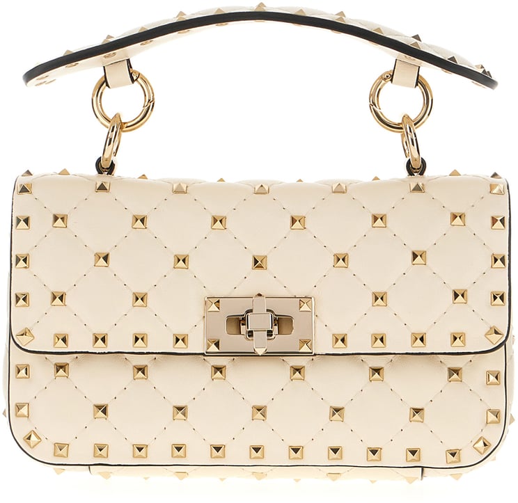 Valentino Valentino Garavani Ivory nappa leather small Rockstud Spike handbag