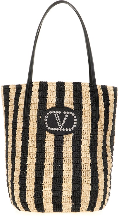 Valentino Valentino Garavani Two-tone raffia handbag