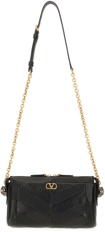 Valentino Valentino Garavani Black nappa leather small Panthea shoulder bag