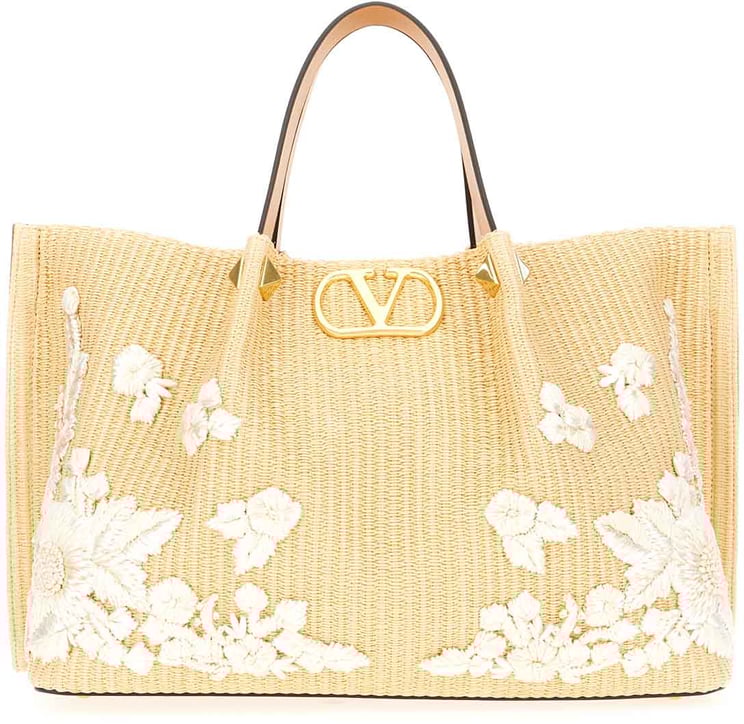 Valentino Valentino Garavani Raffia shopping bag