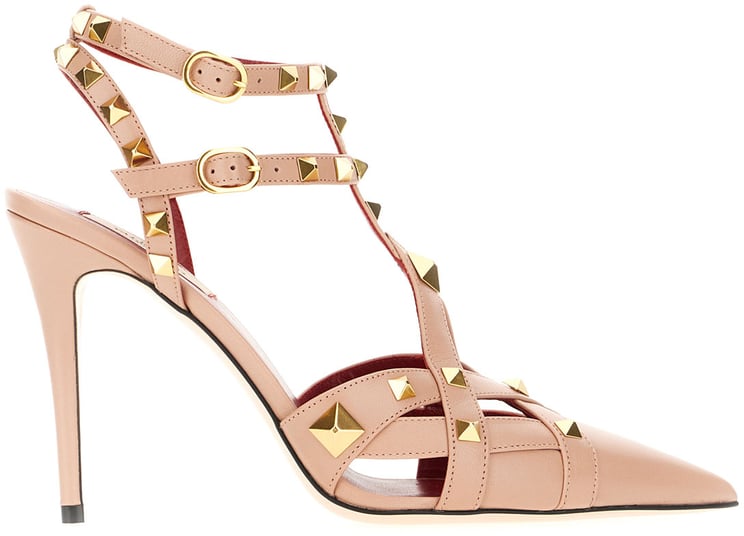 Valentino Valentino Garavani Pink leather Studdy pumps