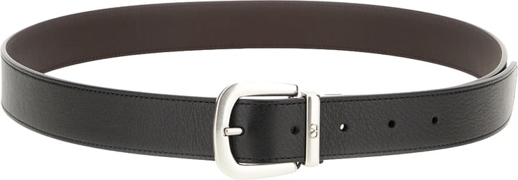 Valentino Valentino Garavani Black leather reversible belt