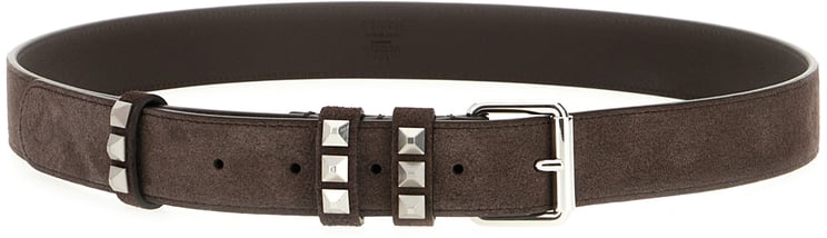 Valentino Valentino Garavani Chocolate suede belt