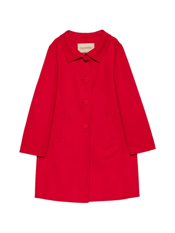 Valentino Red A-Line Coat