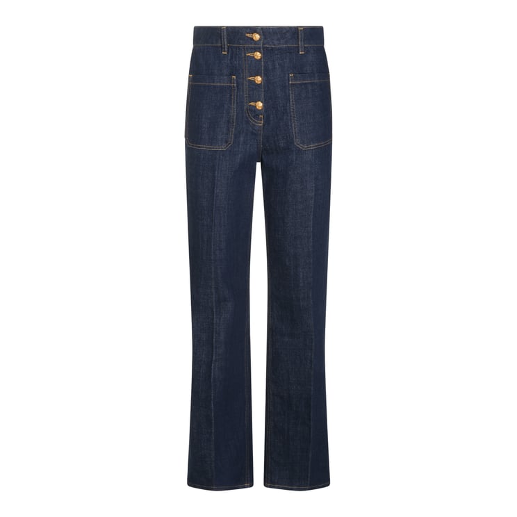 Valentino High-Waisted Straight-Leg Jeans