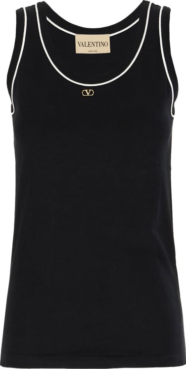 Valentino Valentino Garavani Black cotton top