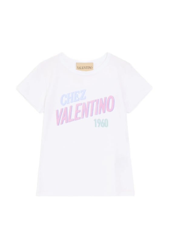 Valentino Pastel Graphic Design Cotton T-Shirt