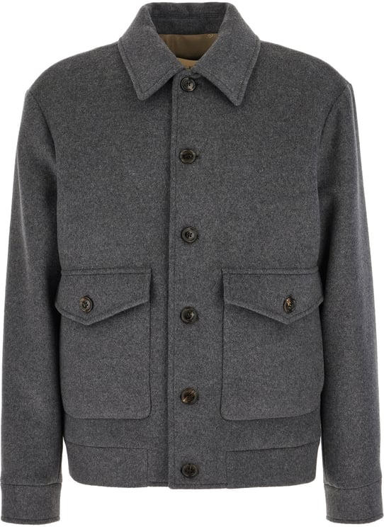 Valentino Valentino Garavani Graphite wool blend coat