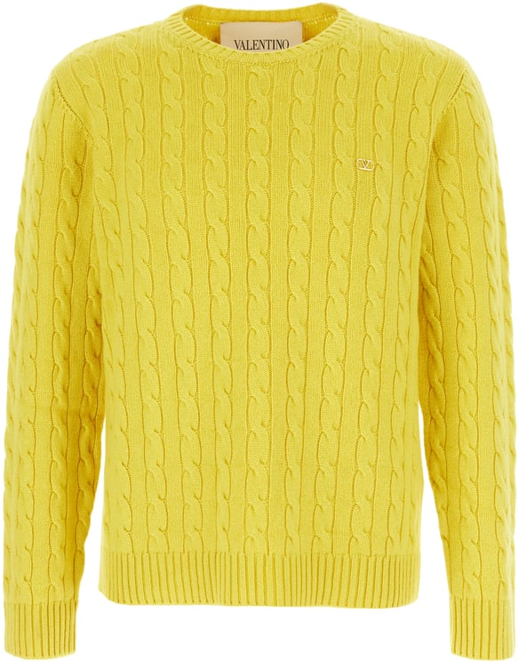 Valentino Valentino Garavani Yellow cashmere sweater