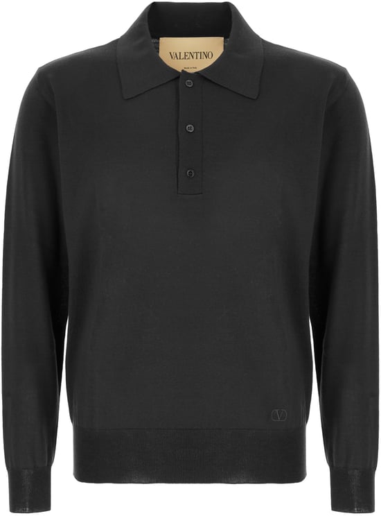 Valentino Valentino Garavani Grey wool polo shirt