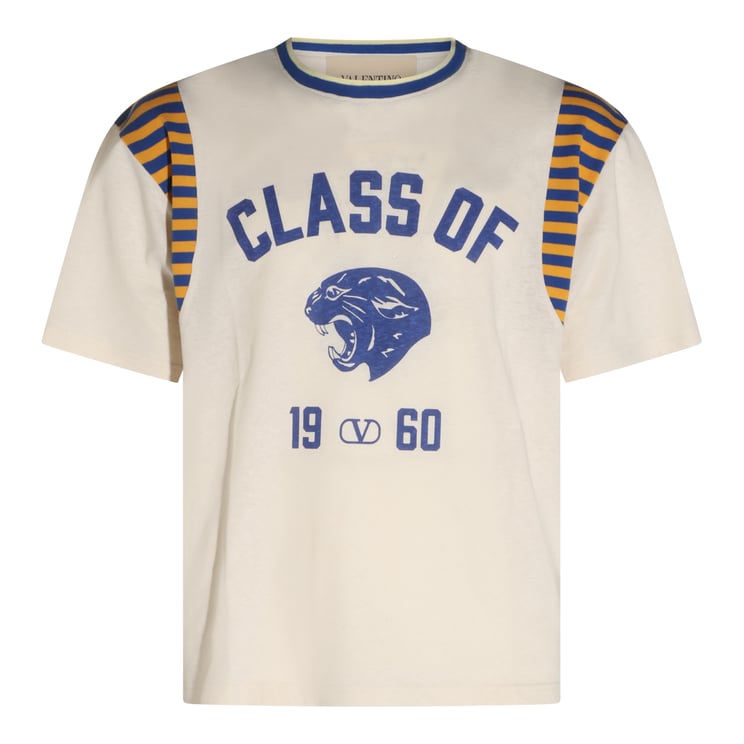 Valentino Short-Sleeve T-Shirt with Roaring Panther Graphic
