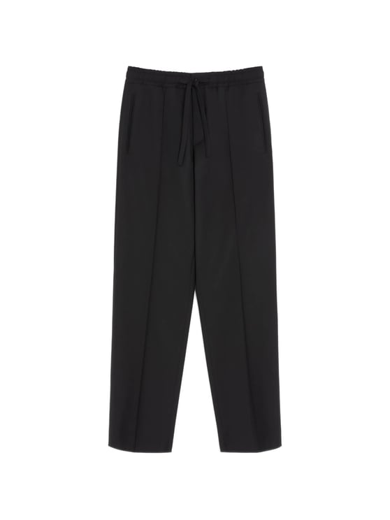 Valentino Pantalone Ricamo V Logo Mohair Trousers