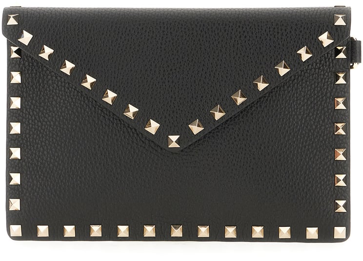 Valentino Valentino Garavani Black leather pouch