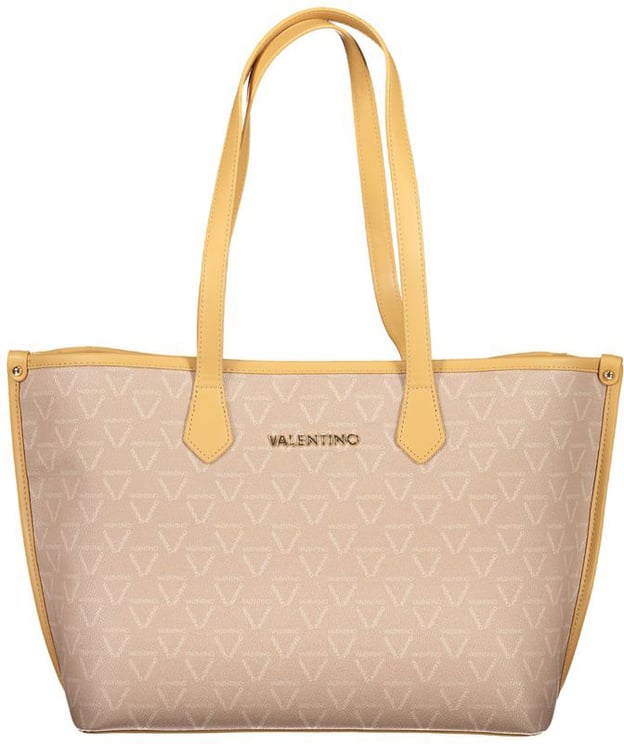 Valentino by Mario Valentino Mario Valentino Beige Polyurethane Women's Bag with Central Pocket and Zip Closure