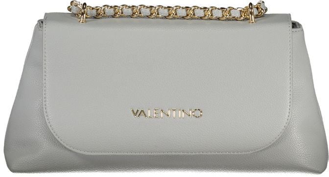Valentino by Mario Valentino Mario Valentino Gray Polyurethane Women's Bag with Chain Shoulder Strap