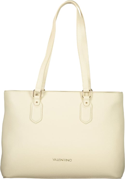 Valentino by Mario Valentino Mario Valentino Beige Polyurethane Women's Shoulder Bag with Internal Pocket