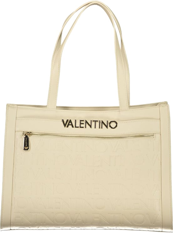 Valentino by Mario Valentino Mario Valentino Beige Polyurethane Womens Bag With Multiple Pockets