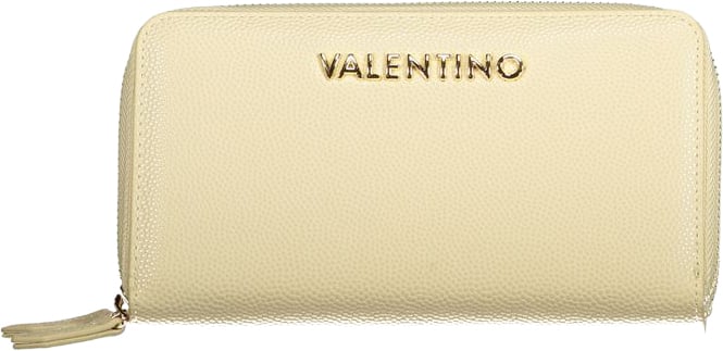 Valentino by Mario Valentino Mario Valentino Beige Polyurethane Women's Wallet with Coin Purse and Card Spaces