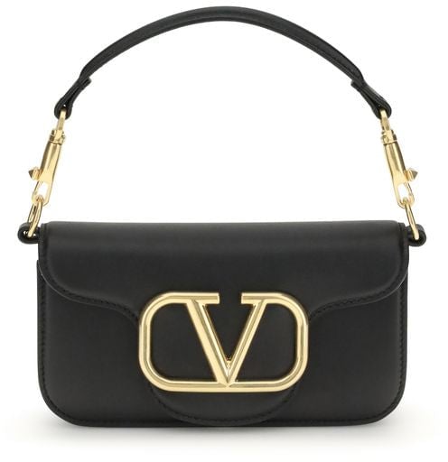 Valentino Garavani Valentino Garavani Black Calf Leather Bos Taurus Shoulder Bag