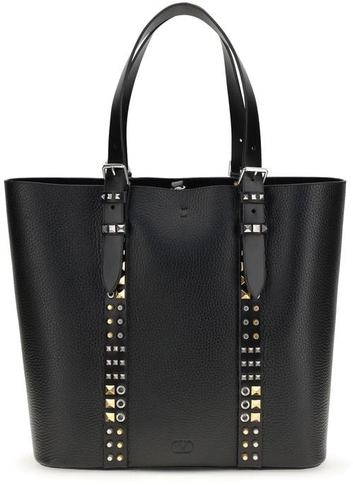 Valentino Garavani Valentino Garavani Black Calf Leather Bos Taurus Shoulder Bag