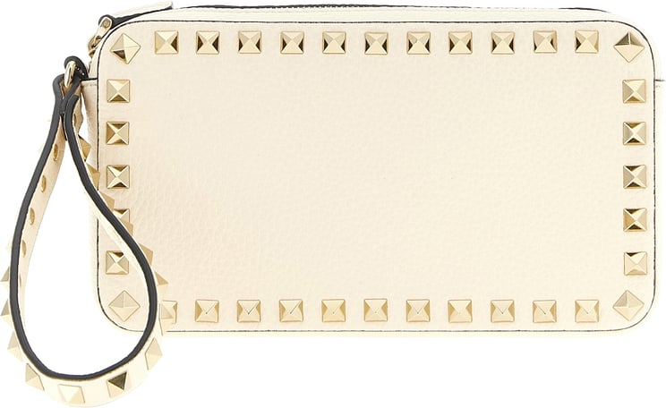 Valentino Garavani Valentino Garavani White Calfskin Clutch Bag