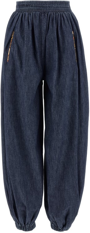 Valentino Garavani Valentino Garavani Blue Cotton Pants