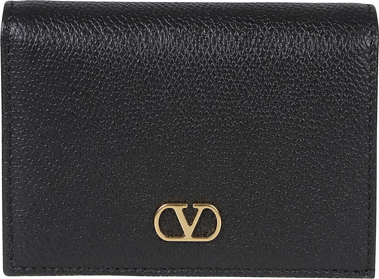 Valentino Garavani Textured Leather Wallet with VLogo Signature