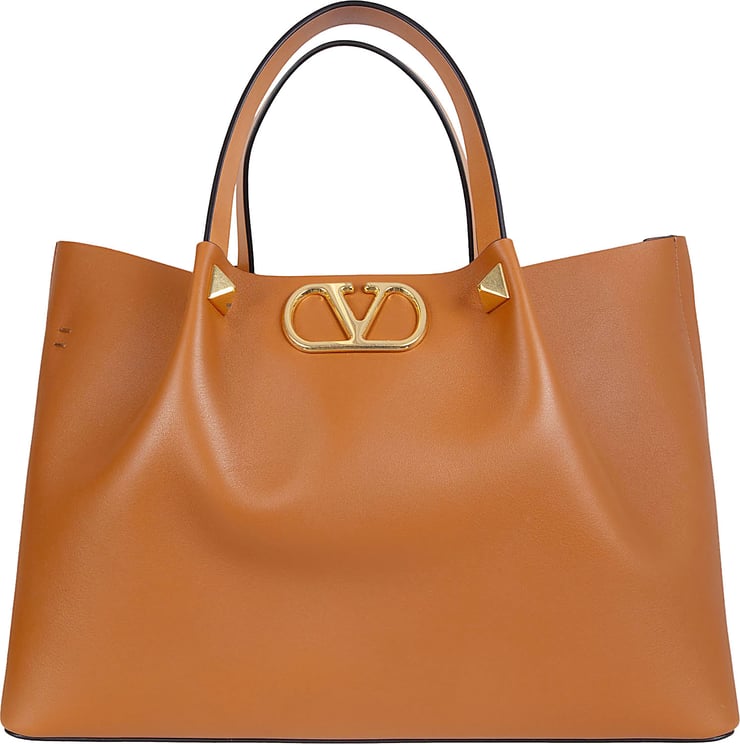 Valentino Garavani Structured Shopping Bag with VLogo Signature Detail