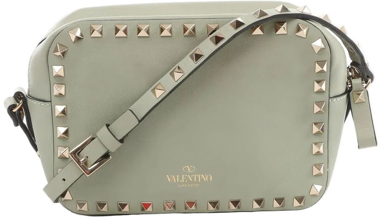 Valentino Garavani Valentino Garavani Rockstuds Leather Crossbody bag in Green
