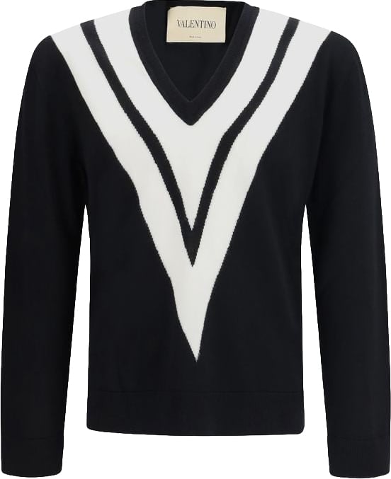 Valentino Garavani Valentino Garavani Black Wool Oves Aries Sweatshirt