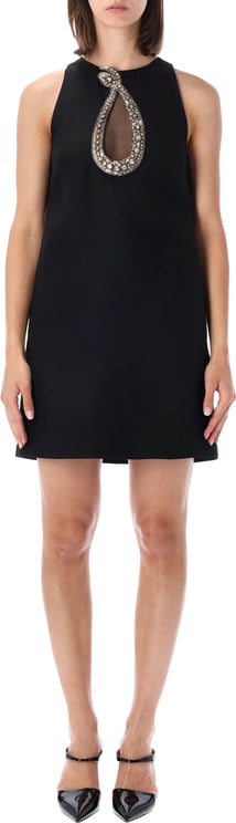 Valentino Garavani Snake Mini Dress Nero