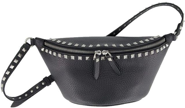 Valentino Garavani Valentino Garavani Black Calfskin Belt Bag