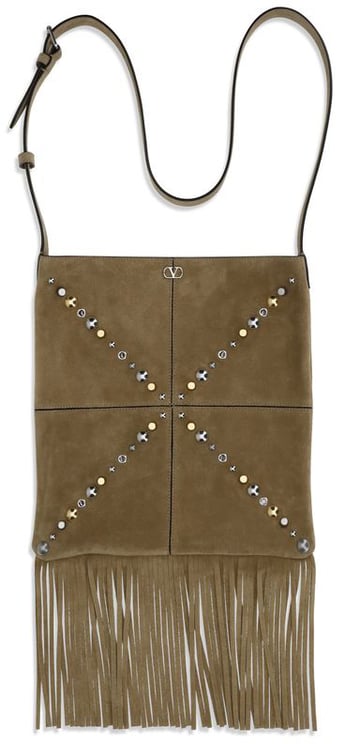 Valentino Garavani Valentino Garavani Beige Calf Leather Bos Taurus Shoulder Bag