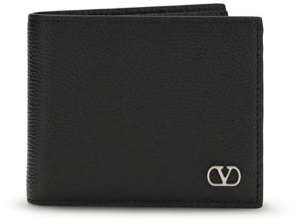 Valentino Garavani Valentino Garavani Black Calf Leather Bos Taurus Wallet