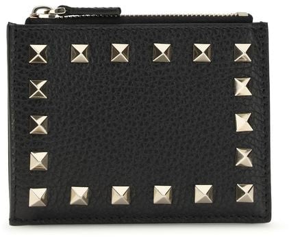 Valentino Garavani Valentino Garavani Black Calf Leather Bos Taurus Wallet