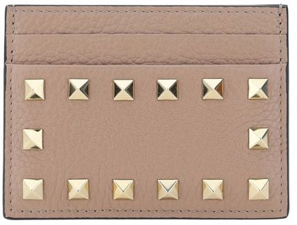 Valentino Garavani Valentino Garavani Beige Calf Leather Bos Taurus Wallet