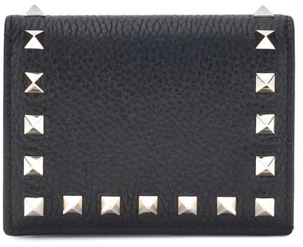 Valentino Garavani Valentino Garavani Black Calf Leather Bos Taurus Wallet