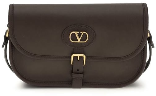 Valentino Garavani Valentino Garavani Brown Calf Leather Bos Taurus Shoulder Bag