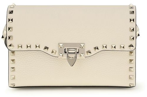 Valentino Garavani Valentino Garavani Beige Calf Leather Bos Taurus Shoulder Bag