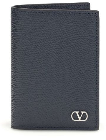 Valentino Garavani Valentino Garavani Blue Calf Leather Bos Taurus Wallet