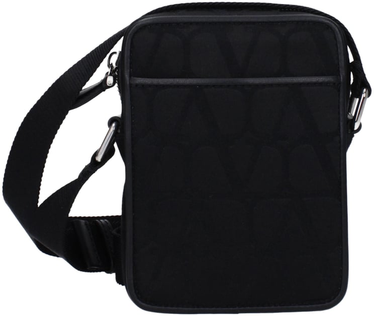 Valentino Garavani Valentino Garavani Black Fabric Crossbody Bag
